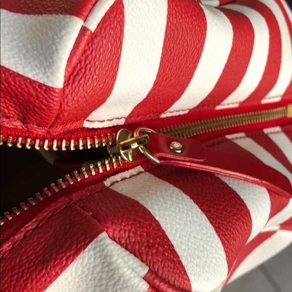 Kate Spade Red and White Striped Tote - Picture 5 of 7